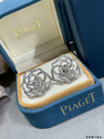 Piaget fully diamond-encrusted Hollow rose Earrings