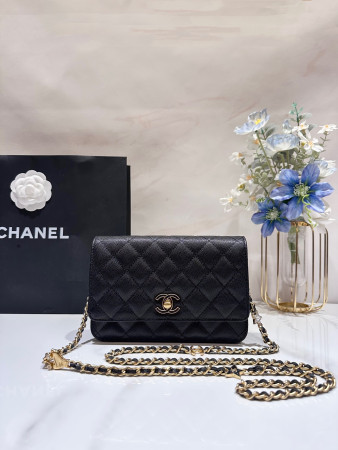 CHANEL CLASSIC WALLET ON CHAIN 4.8 × 7.5 × 1.4 in