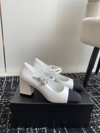 UA CHANEL MARY JANES Lambskin & Grosgrain