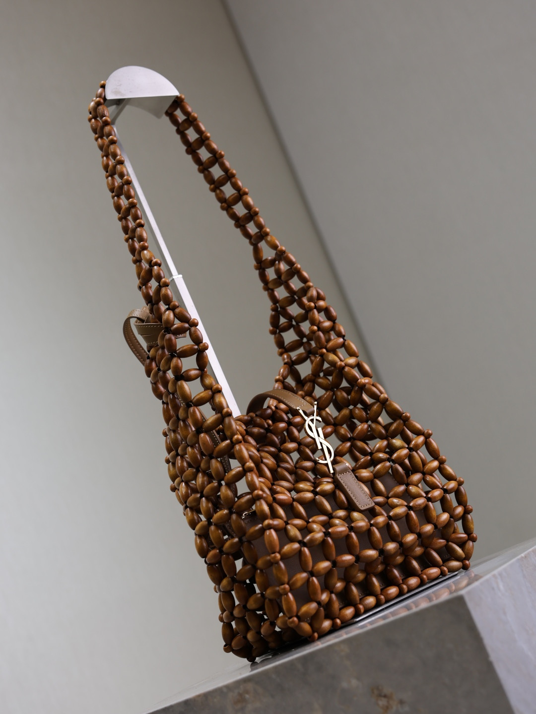 YSL LE 5 à 7 wood beads 23x22x8.5cm