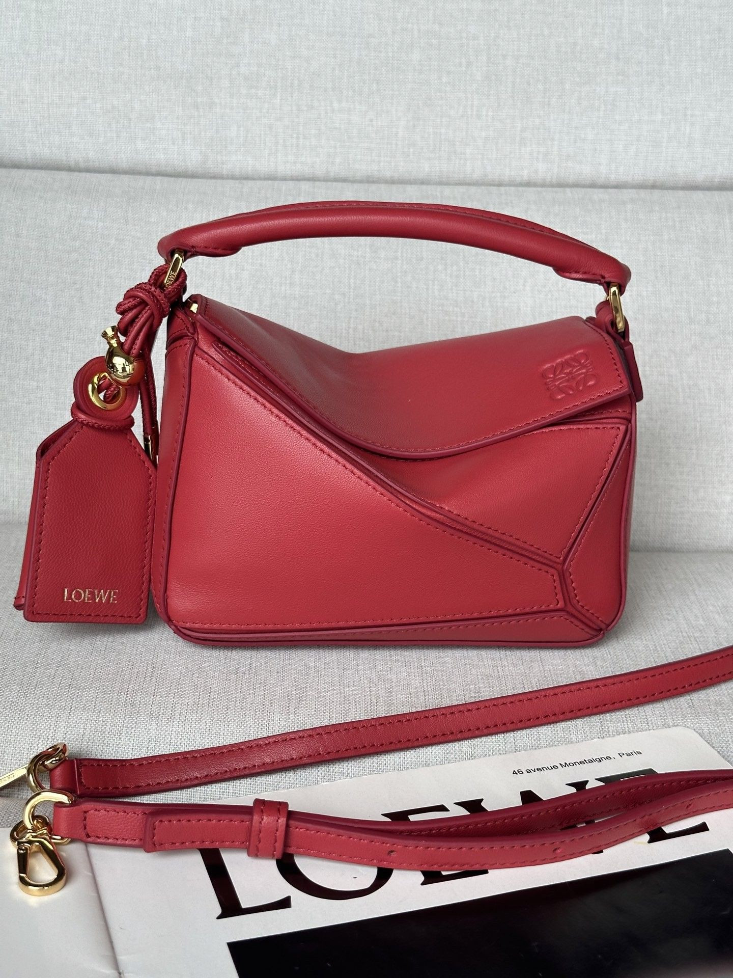 Loewe Mini Featherlight Puzzle Bag Nappa Lambskin 18x12.5x8cm