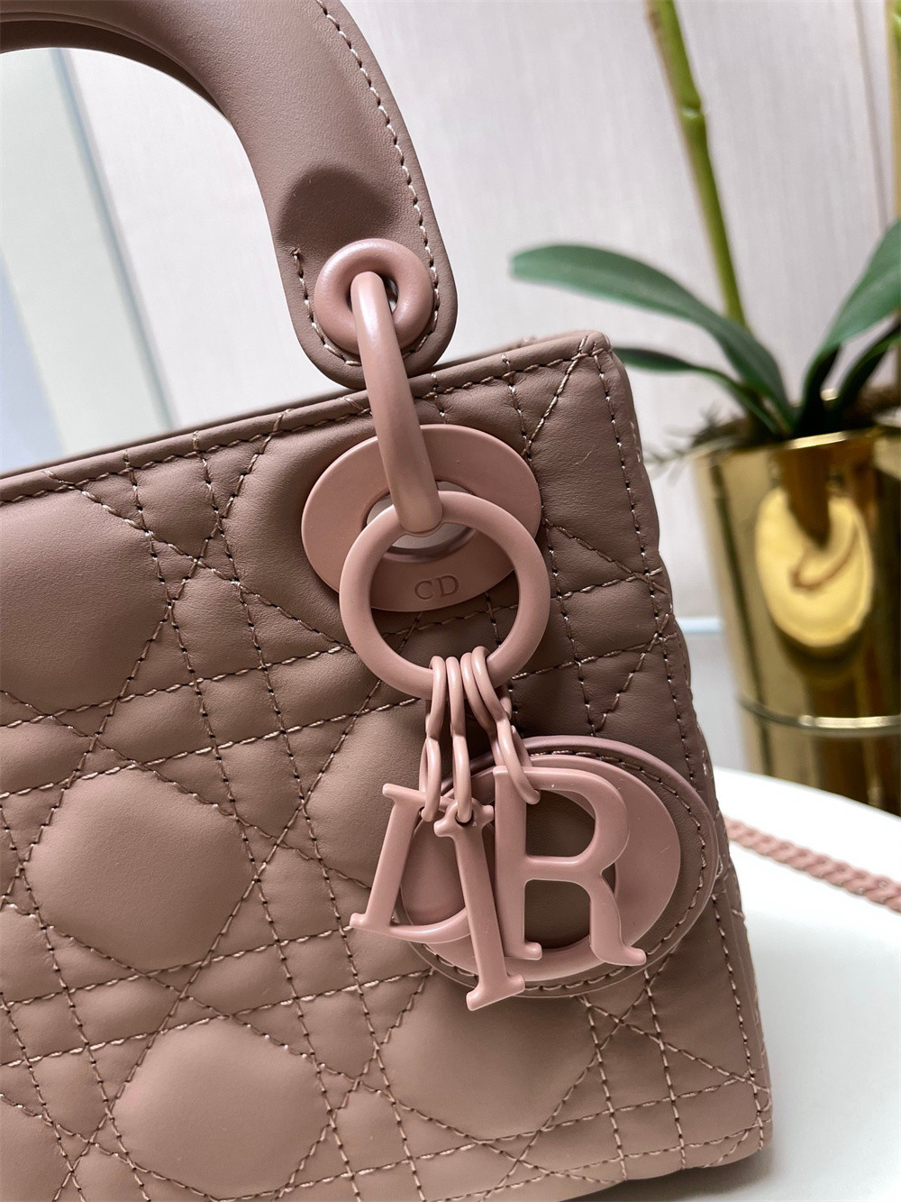 Mini Lady Dior Bag 6.5 x 6 x 3 inches