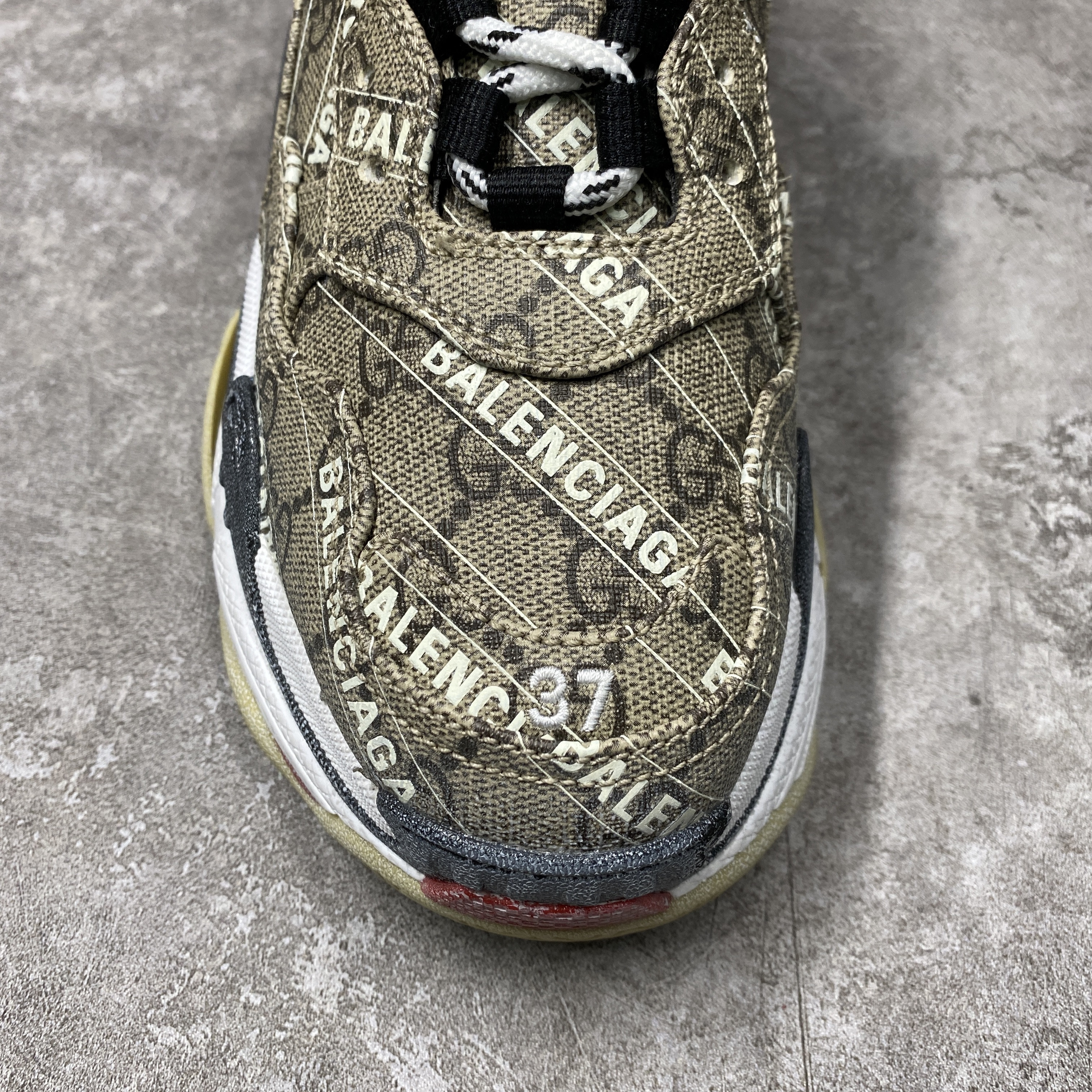 Balenciga x G The Hacker Project Triple S Beige