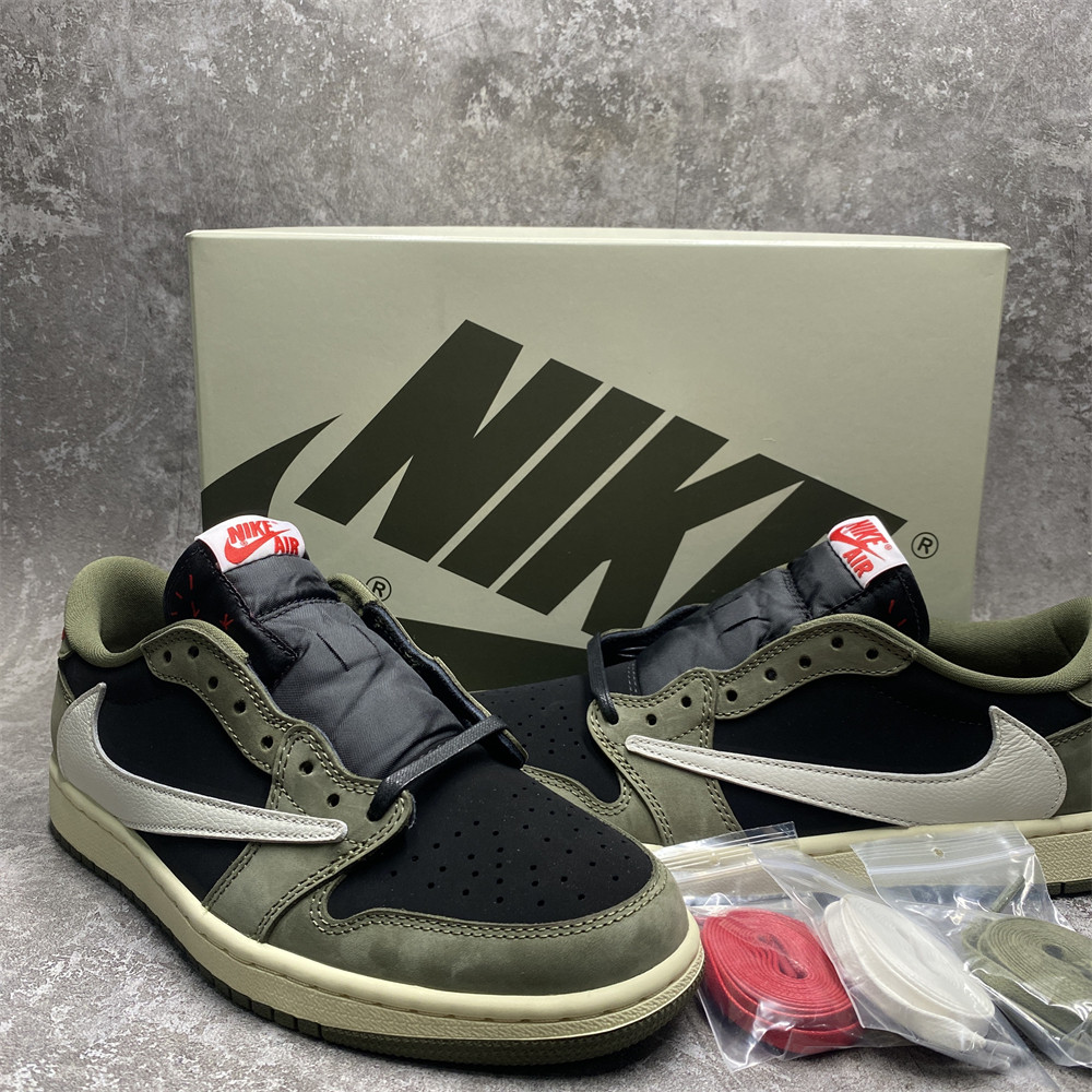 TRAVIS SCOTT X AIR JORDAN 1 LOW OG SP BLACK OLIVE