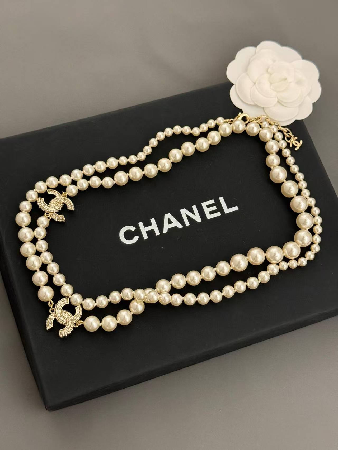 Chanel Long Pear Necklace