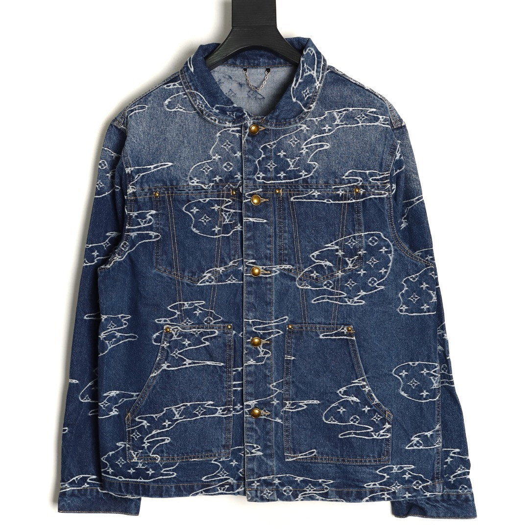 Louis Vuitton LV Pharrell nigo Tyler Denim Jacket Suit