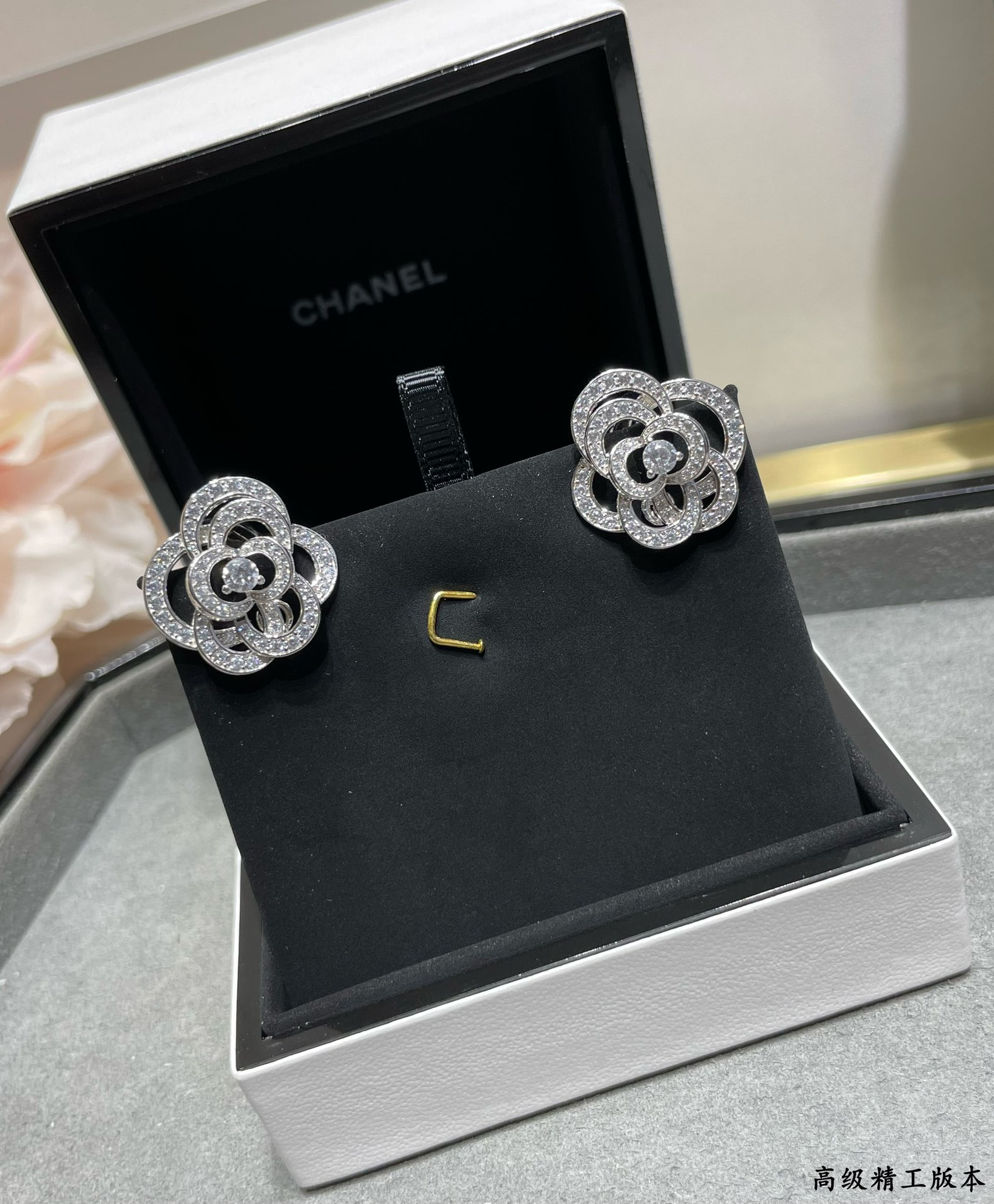 Chanel Camellia Earrings