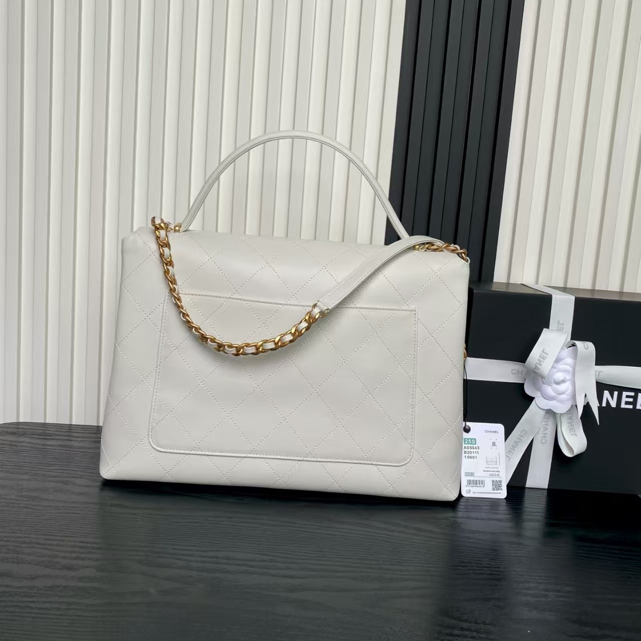 Chanel Maxi Flap Bag with Top Handle 26x37x10cm