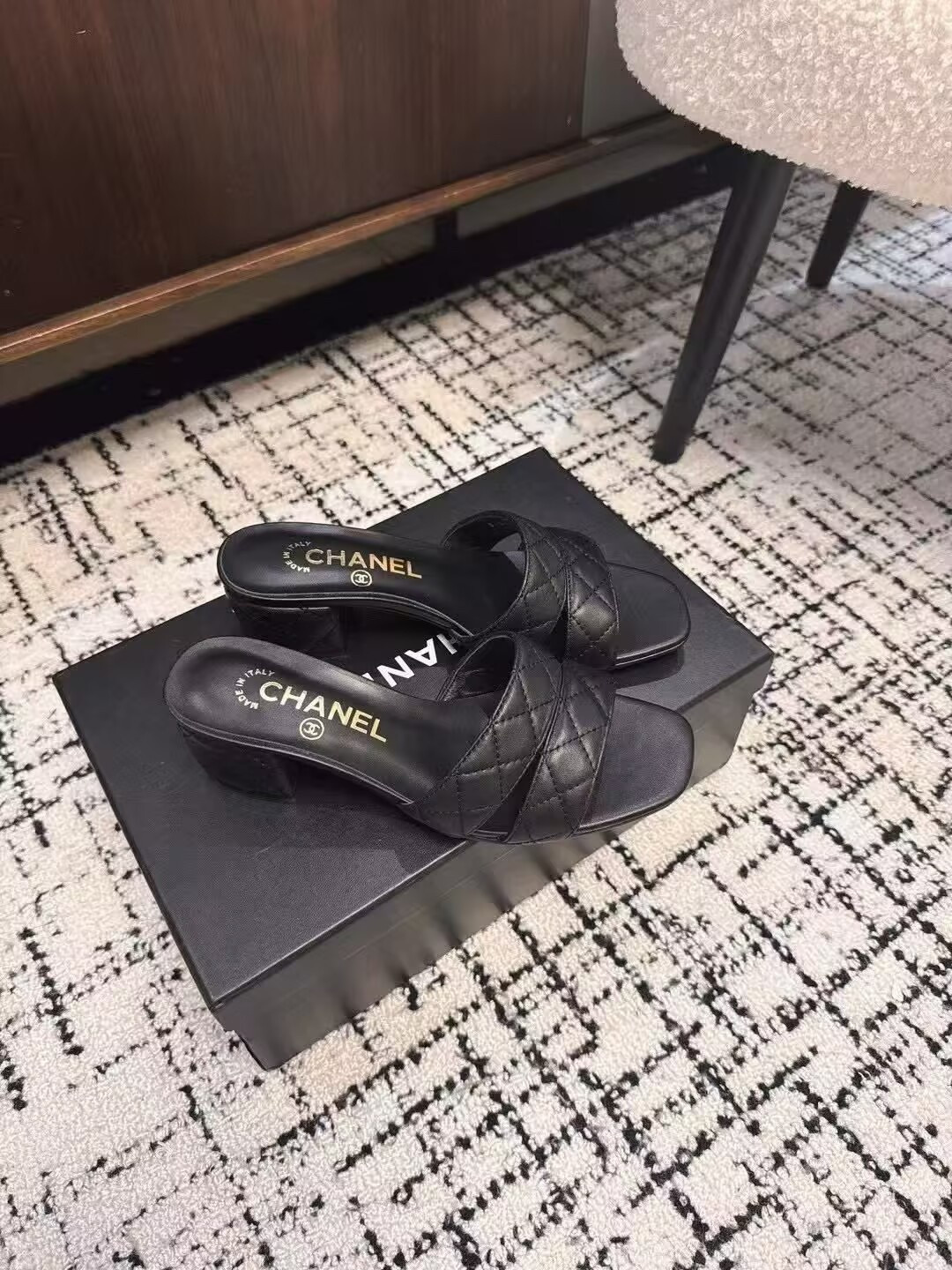 UA Chanel mules