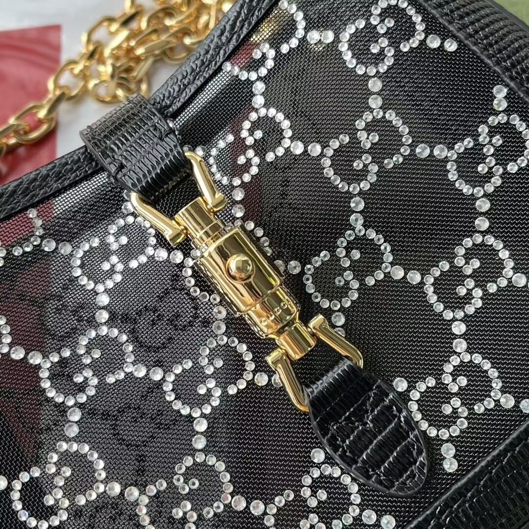 Gucci Jackie 1961 mini lizard shoulder bag 19x13x3cm