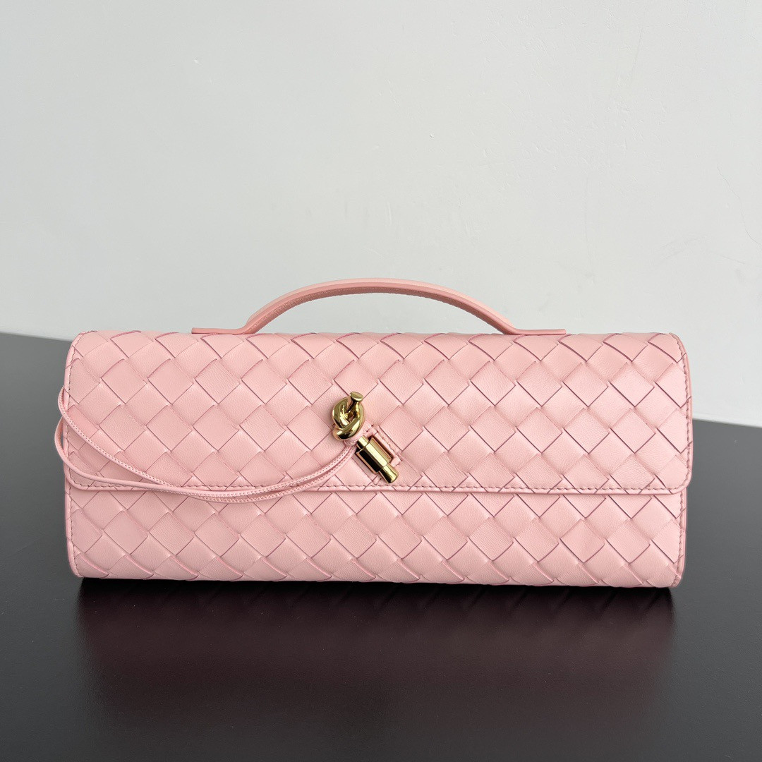 BOTTEGA VENETA Long Clutch Andiamo With Handle Fondant 31x13x3cm