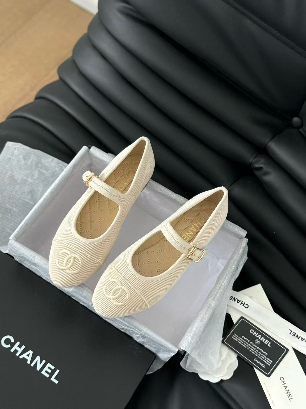 UA CHANEL MARY JANES Cotton & Silk