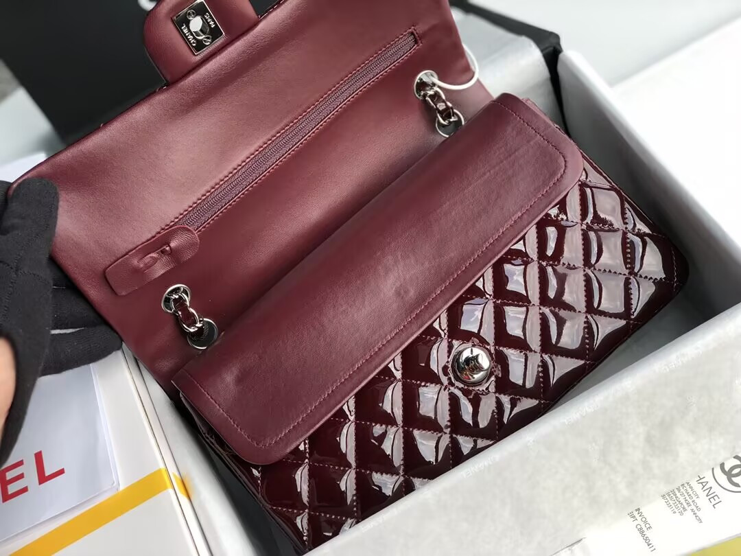 Chanel  Classic Flap Bag Burgundy 25cm