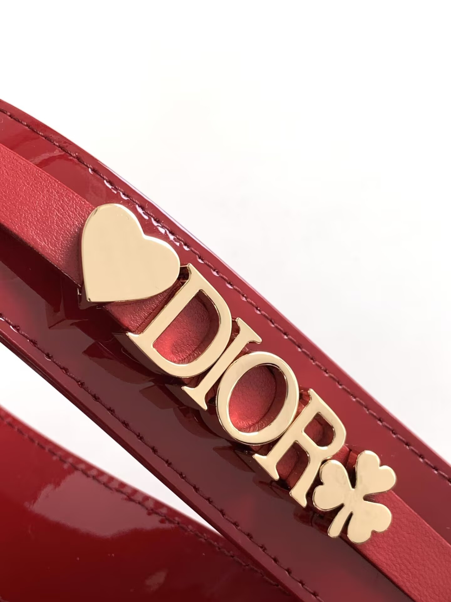 Small Lady Dior My ABCDior Bag Red Patent 8 x 6.5 x 3 inches
