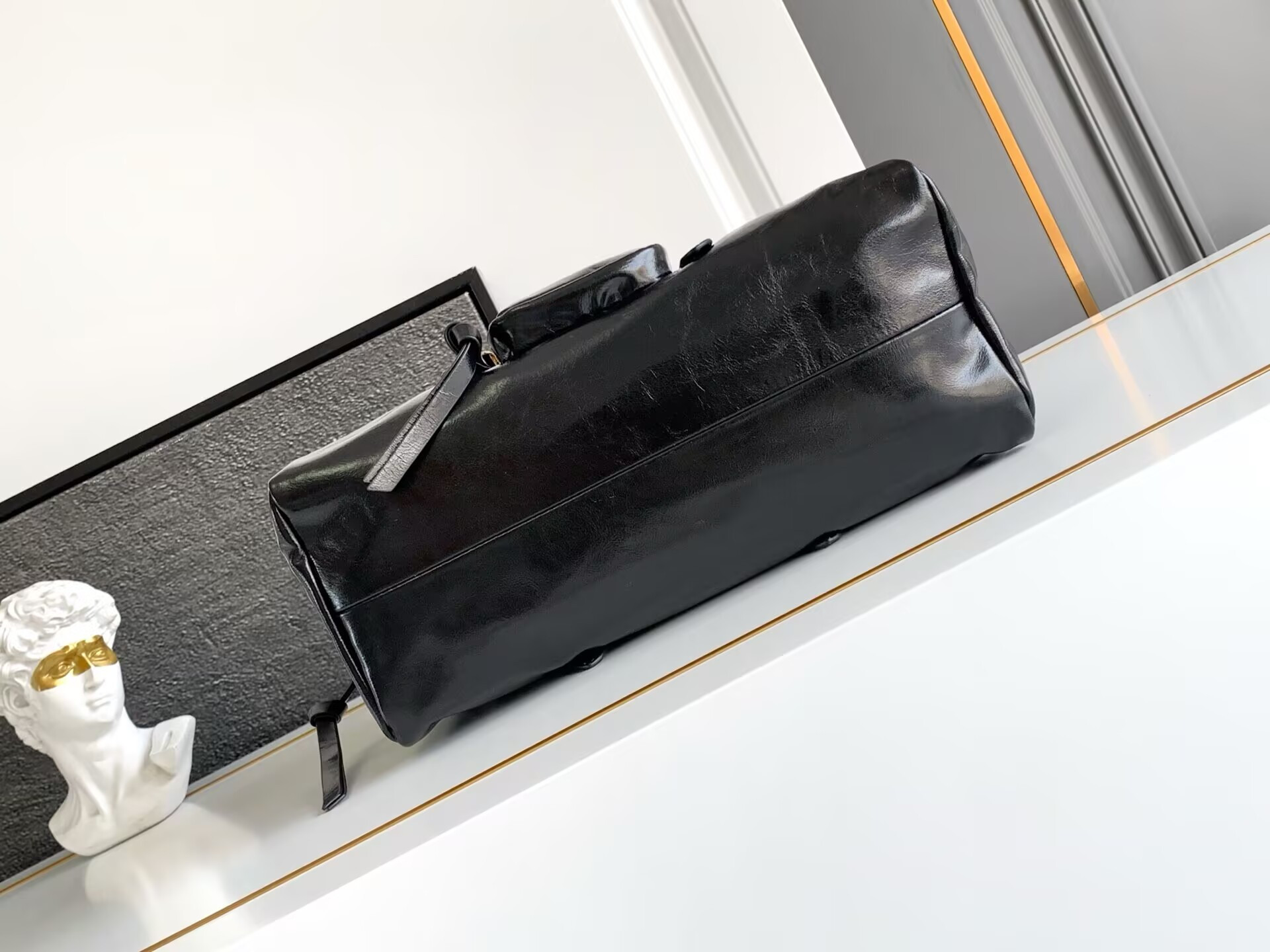 Prada Dangle medium leather top-handle bag 14x30x13.5cm