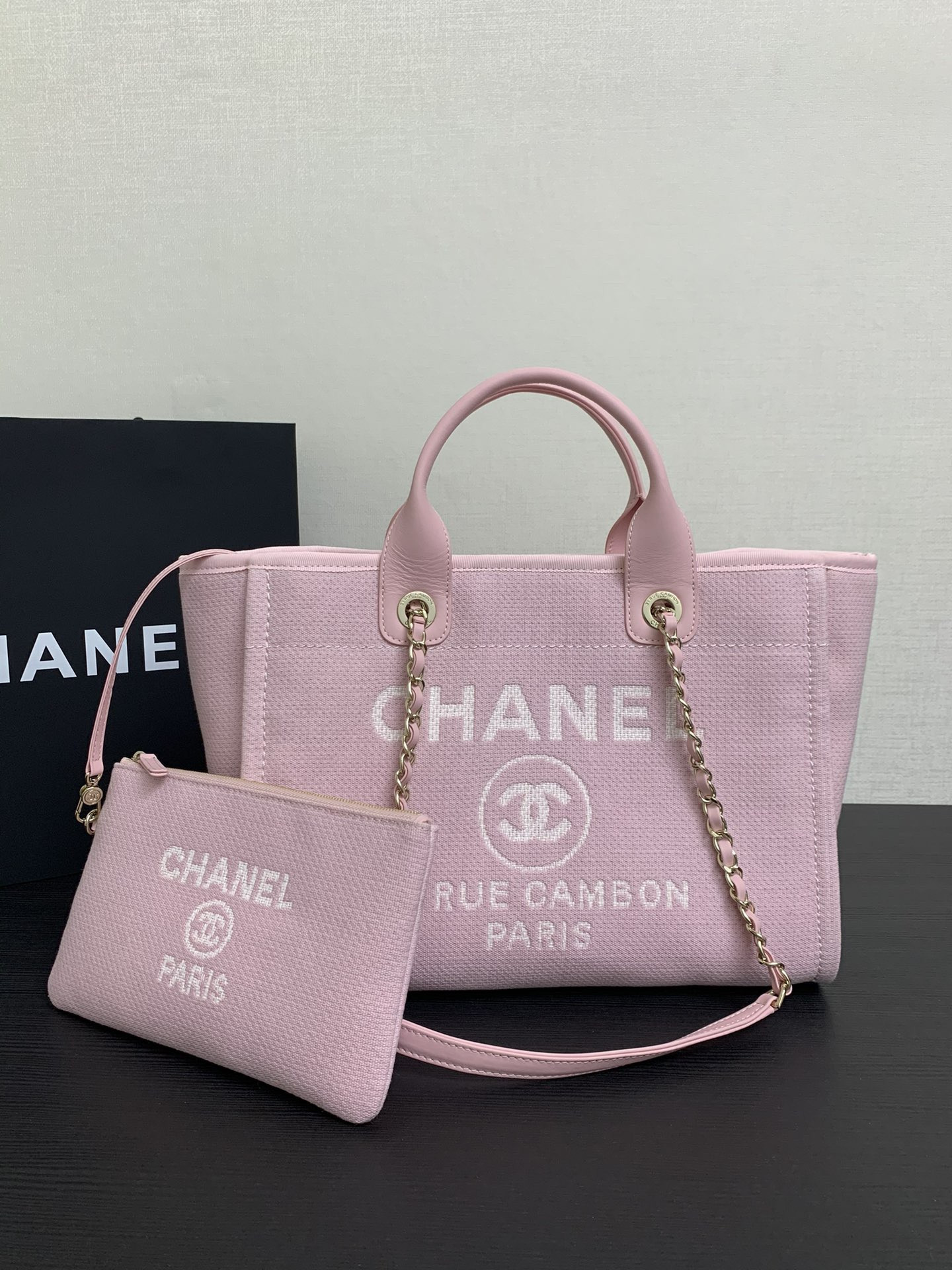 Chanel Deauville Tote Shopping Bag 39x13x22cm