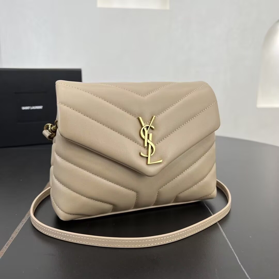 YSL TOY LOULOU IN QUILTED LEATHER  7.9 X 5.5 X 3 INCHES