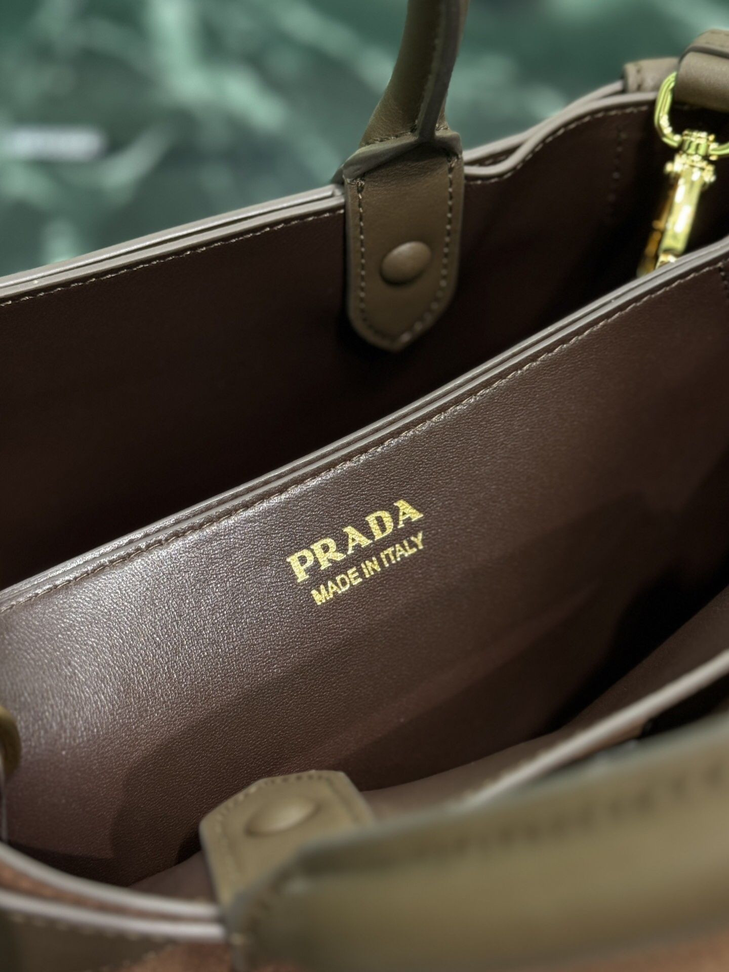 Prada Buckle Medium Suede Bag With Belt 23x32x11cm