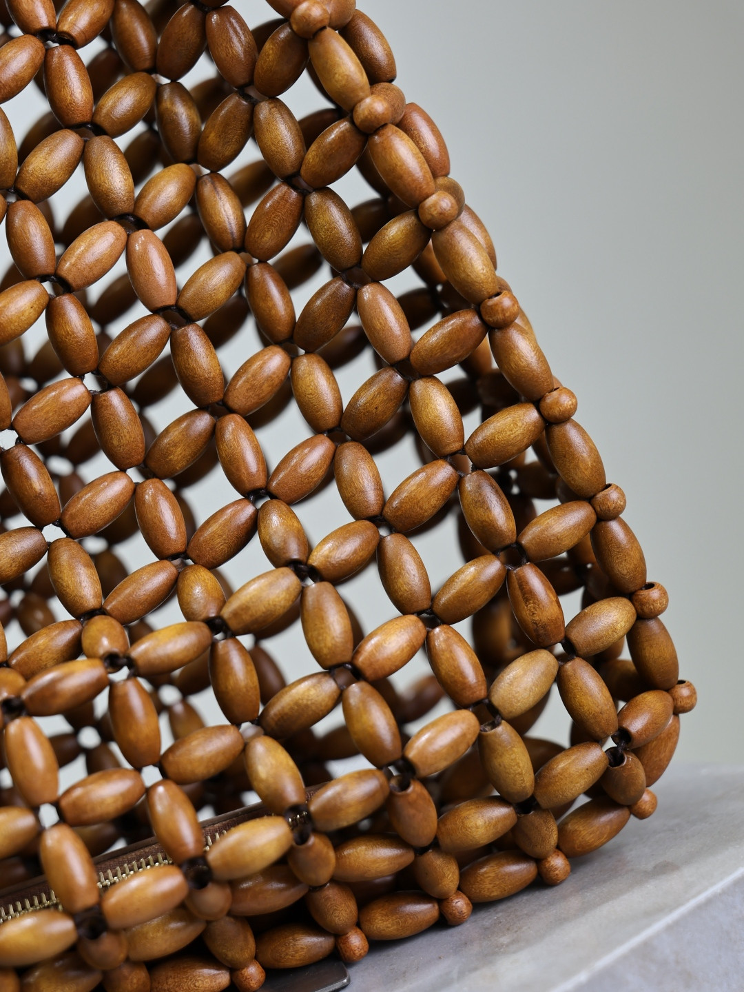 YSL LE 5 à 7 large in wood beads 30x35x10cm