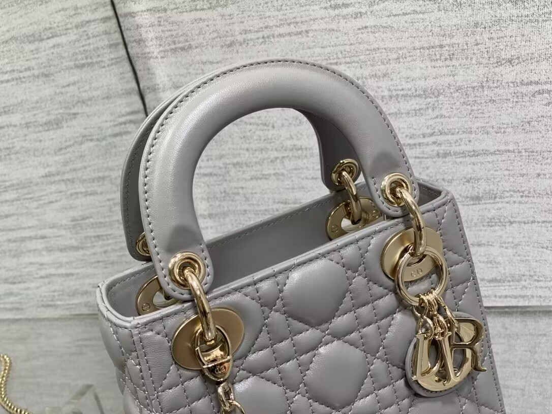 DIOR  MINI LADY DIOR BAG 6.5 X 6 X 3 INCHES