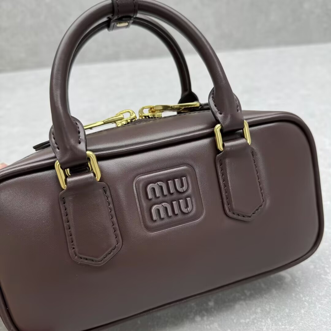 MIU MIU Arcadie leather bag 10.5x22x7.5cm