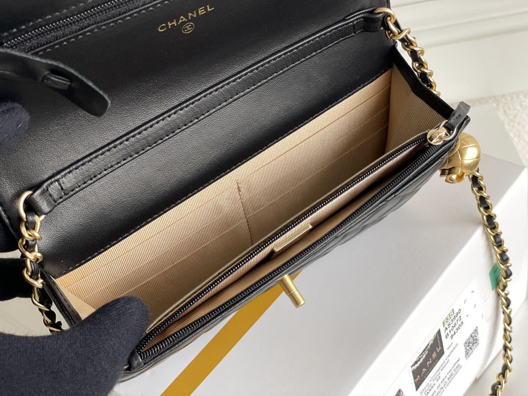 CHANEL CLASSIC WALLET ON CHAIN 4.8 × 7.5 × 1.4 in