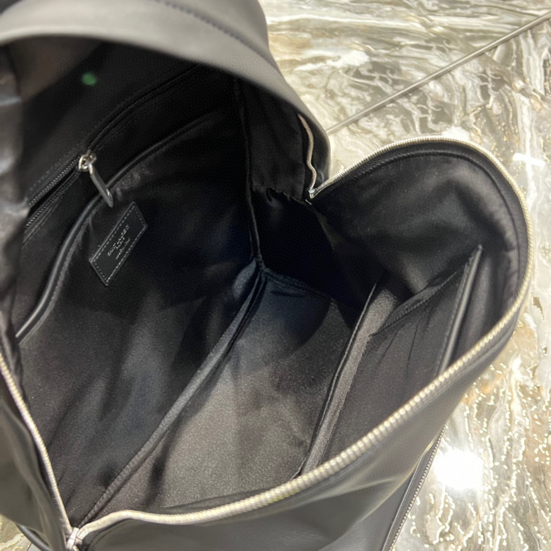 YSL CITY BACKPACK IN CANVAS, NYLON AND LEATHER   31 X 41 X 22 CM  12.2 X 16.1 X 8.6 INCHES