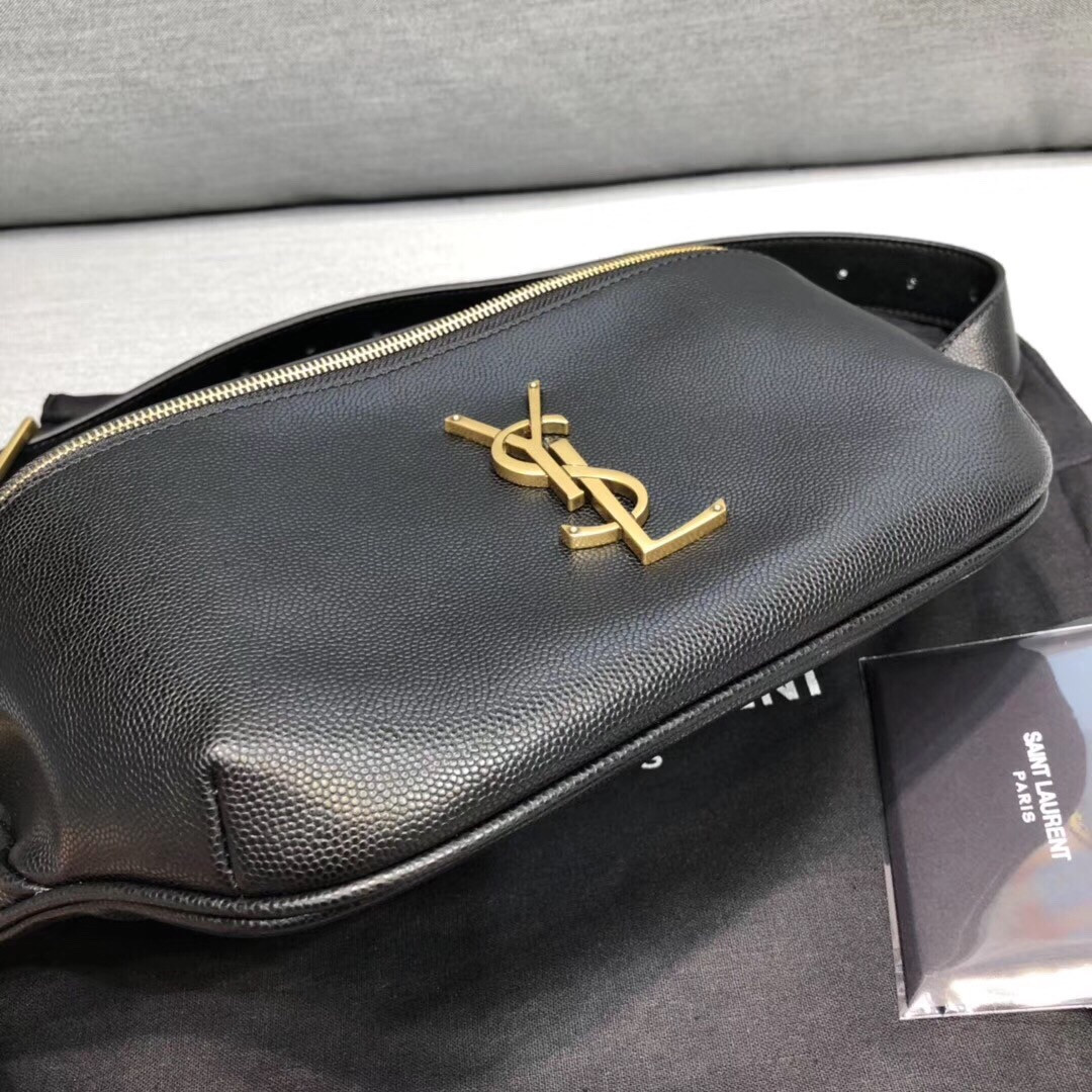 YSL CASSANDRE CLASSIC belt bag in grain de poudre embossed leather 25 x 14 x 3.5 cm