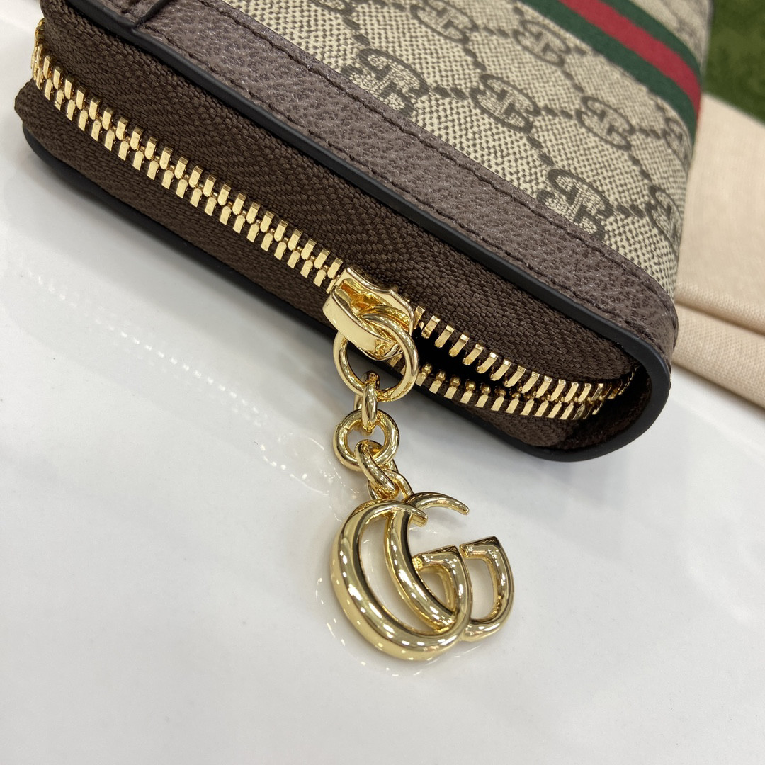 GUCCI OPHIDIAZIP AROUND WALLET 19.5x11x3cm