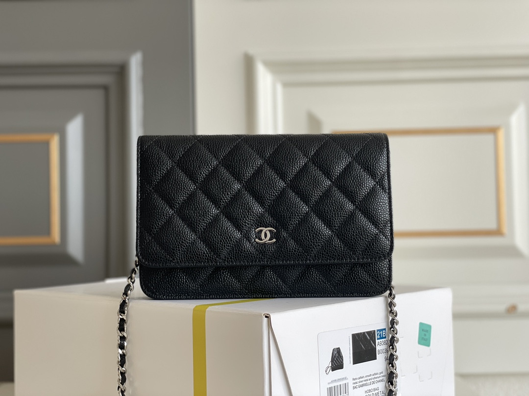 CHANEL WOC CLASSIC WALLET ON CHAIN 12.3x19.2x3.5cm