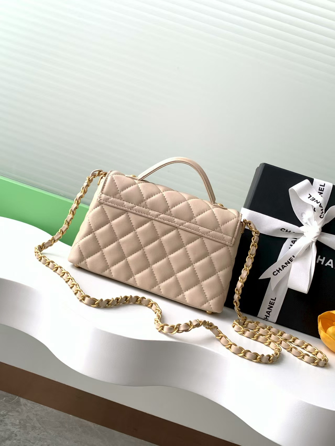 Chanel Small Top Handle Flap Bag AS5355 14x20x6cm