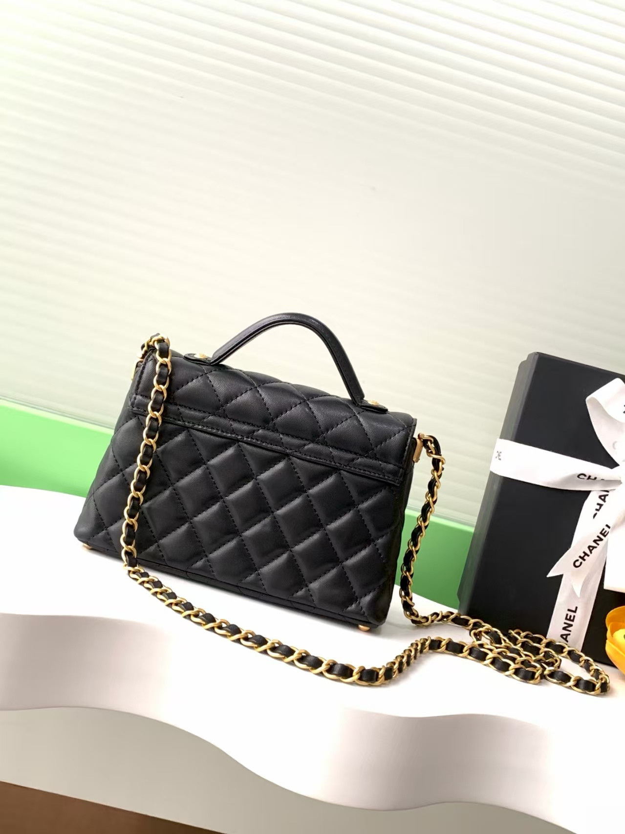 Chanel Small Top Handle Flap Bag AS5355 14x20x6cm