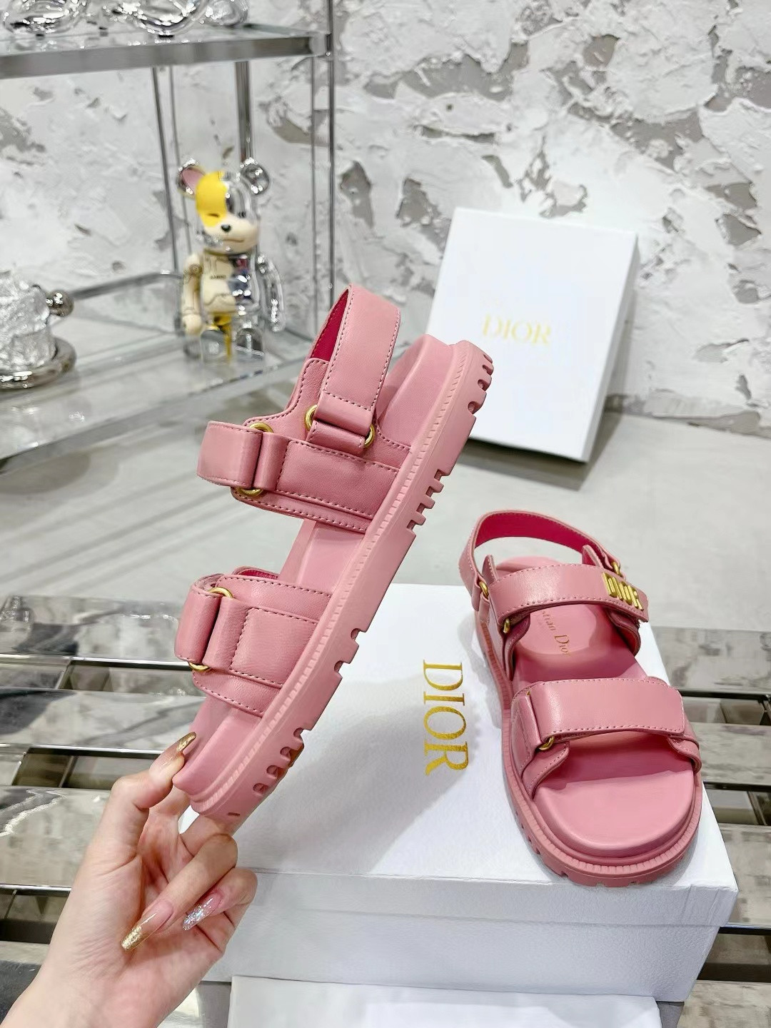 DIOR DIORACT SANDAL Pink