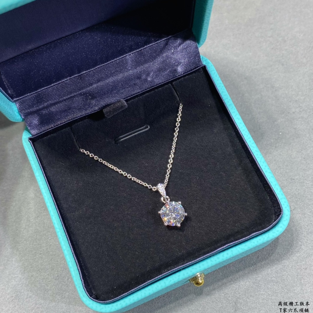 Tiffany & Co. Setting Six-Prong Pendant Necklace Ag925