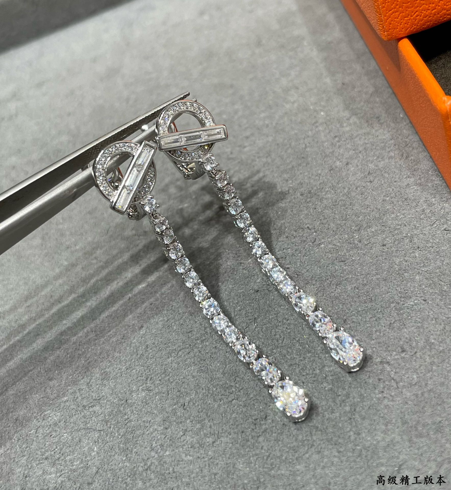 Hermès OT Fully Diamond-Encrusted Earrings