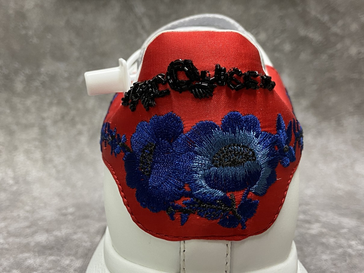 Alexander McQueen Oversized Embroidery Red