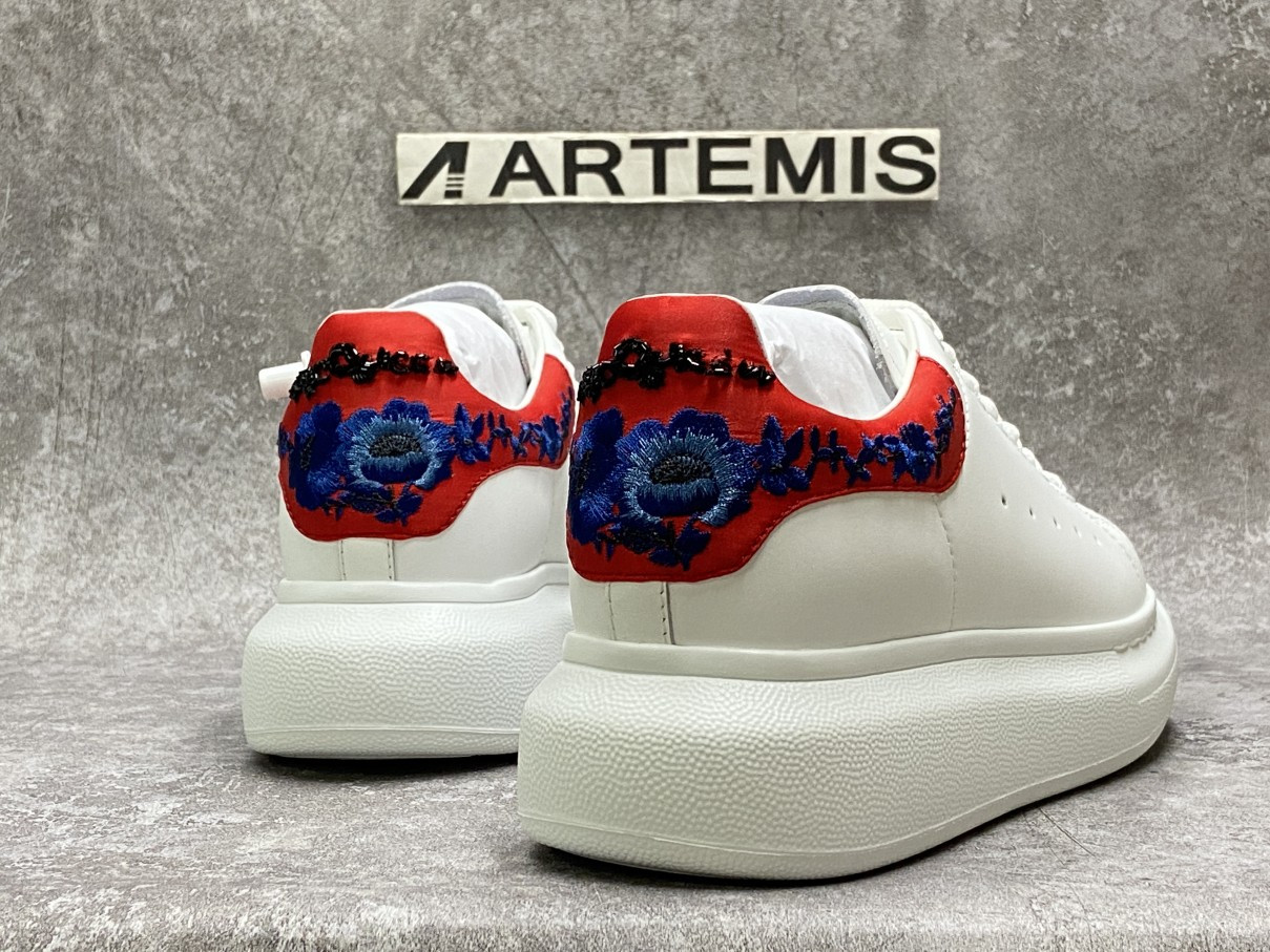 Alexander McQueen Oversized Embroidery Red