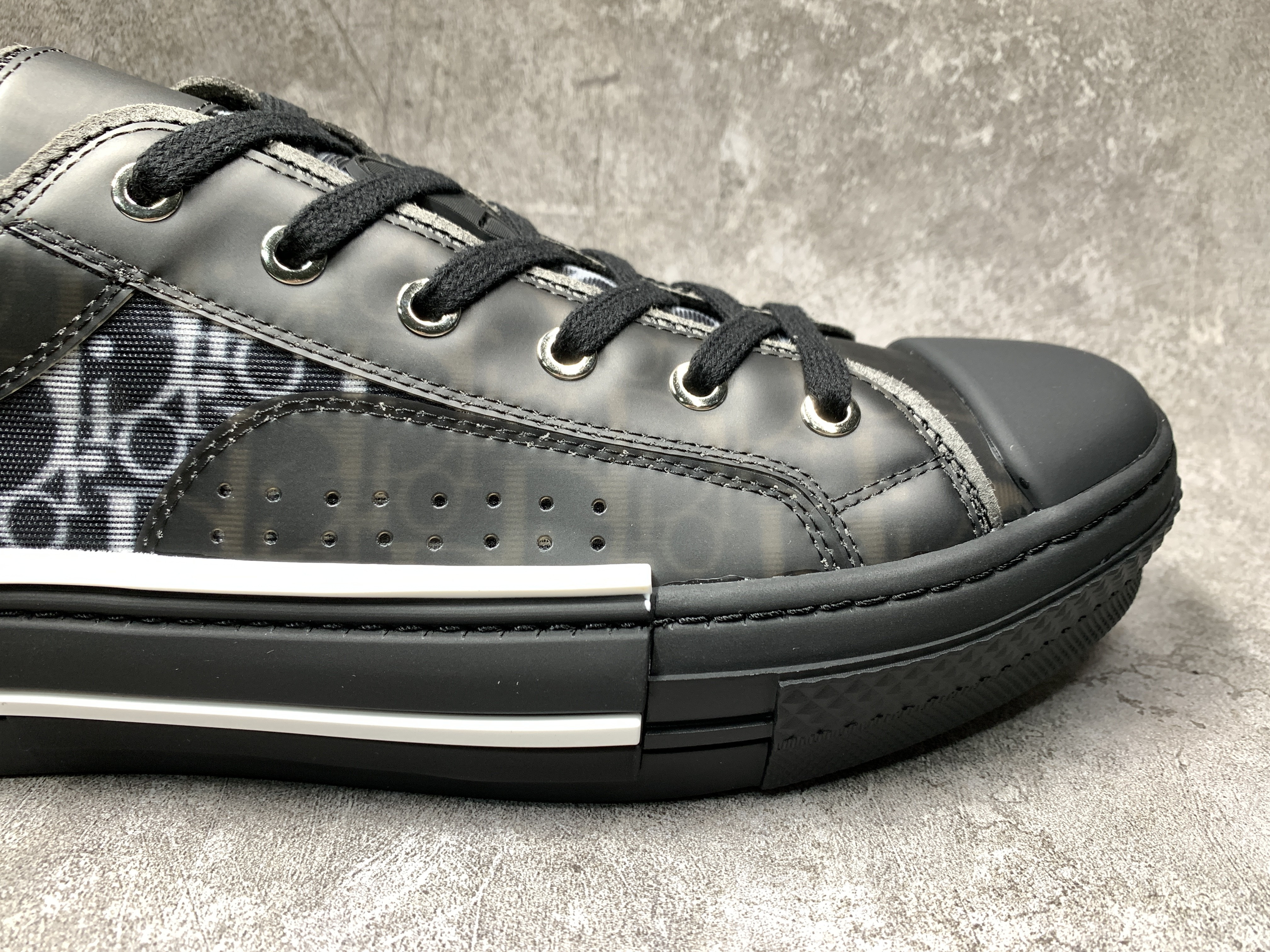 Dior B23 Low Top Canvas Oblique Black