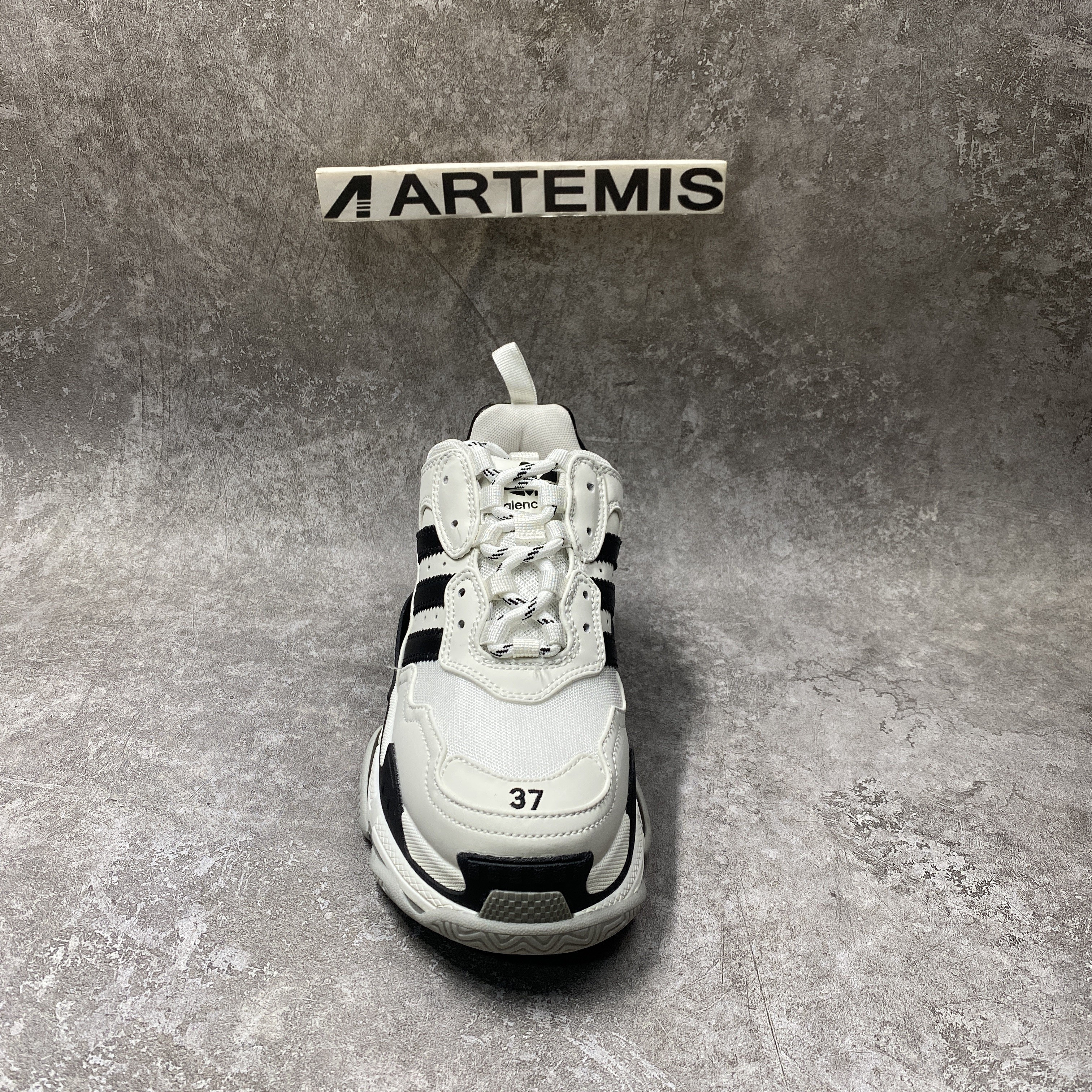 Balenciaga Triple S Sneaker Clearsole Fluo Black White