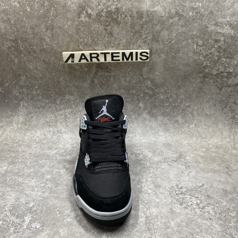 Air Jordan 4 Retro Black Canvas