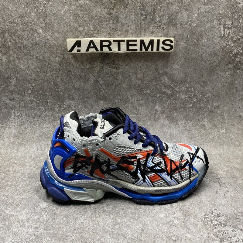 Balenciaga Graffiti Runner Sneaker In Blue