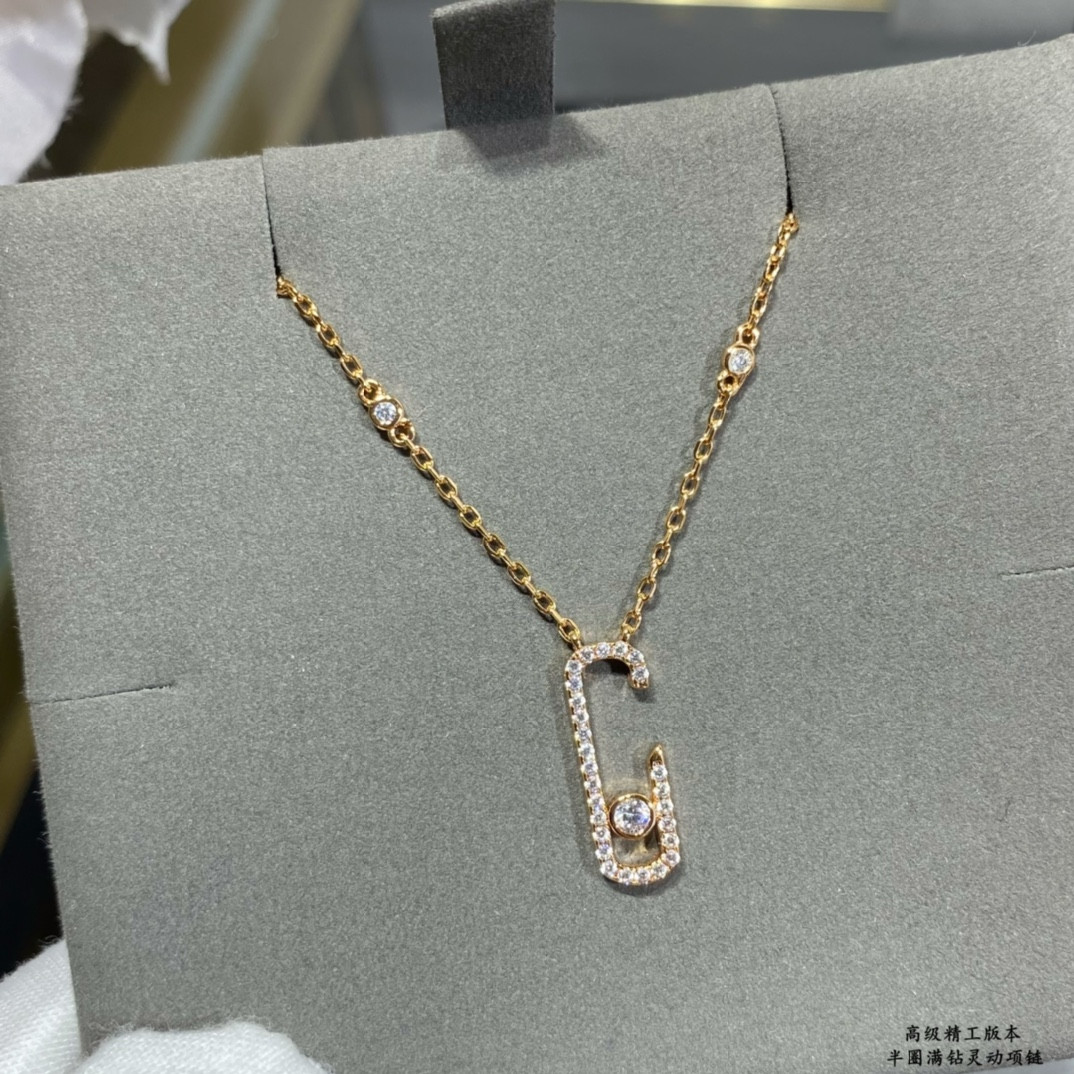 Messika Semi-Hoop Full Diamond Moving Necklace