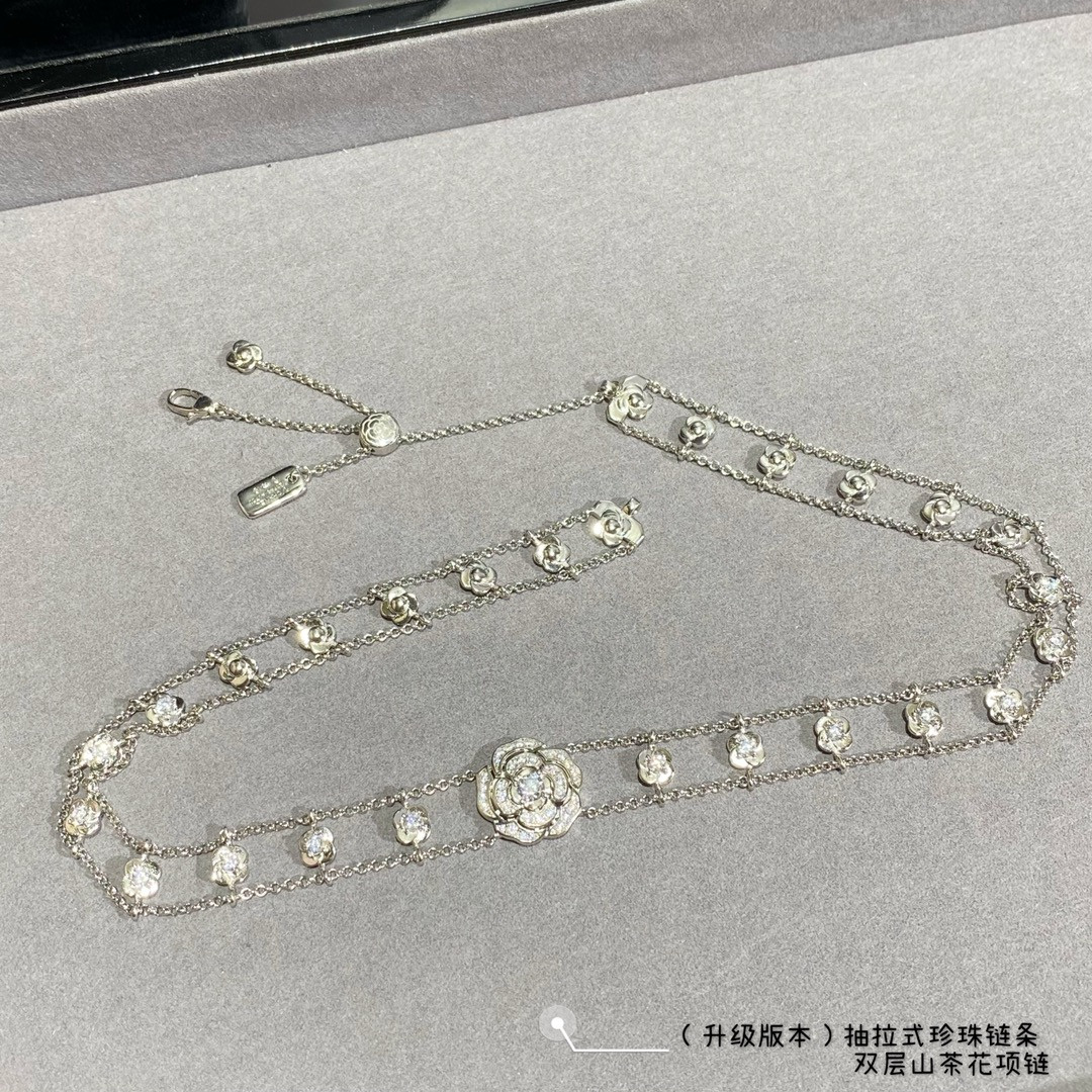 Chanel Double Camellia Necklace