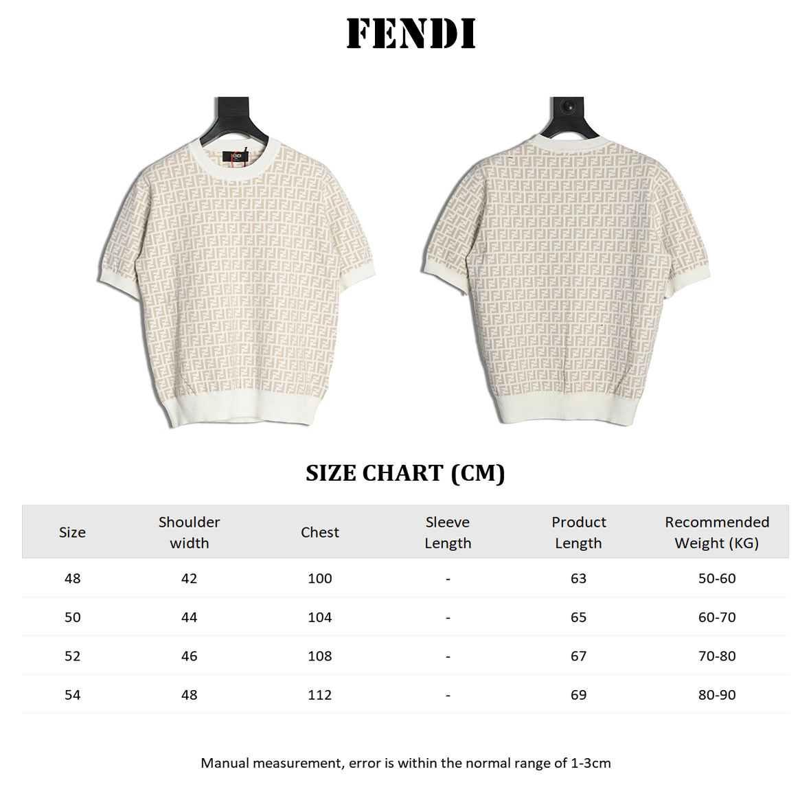 FENDI FD knitting Short-sleeved