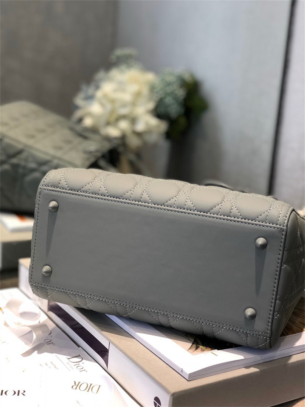 Medium Lady Dior Bag 9.5 x 8 x 4.5 inches