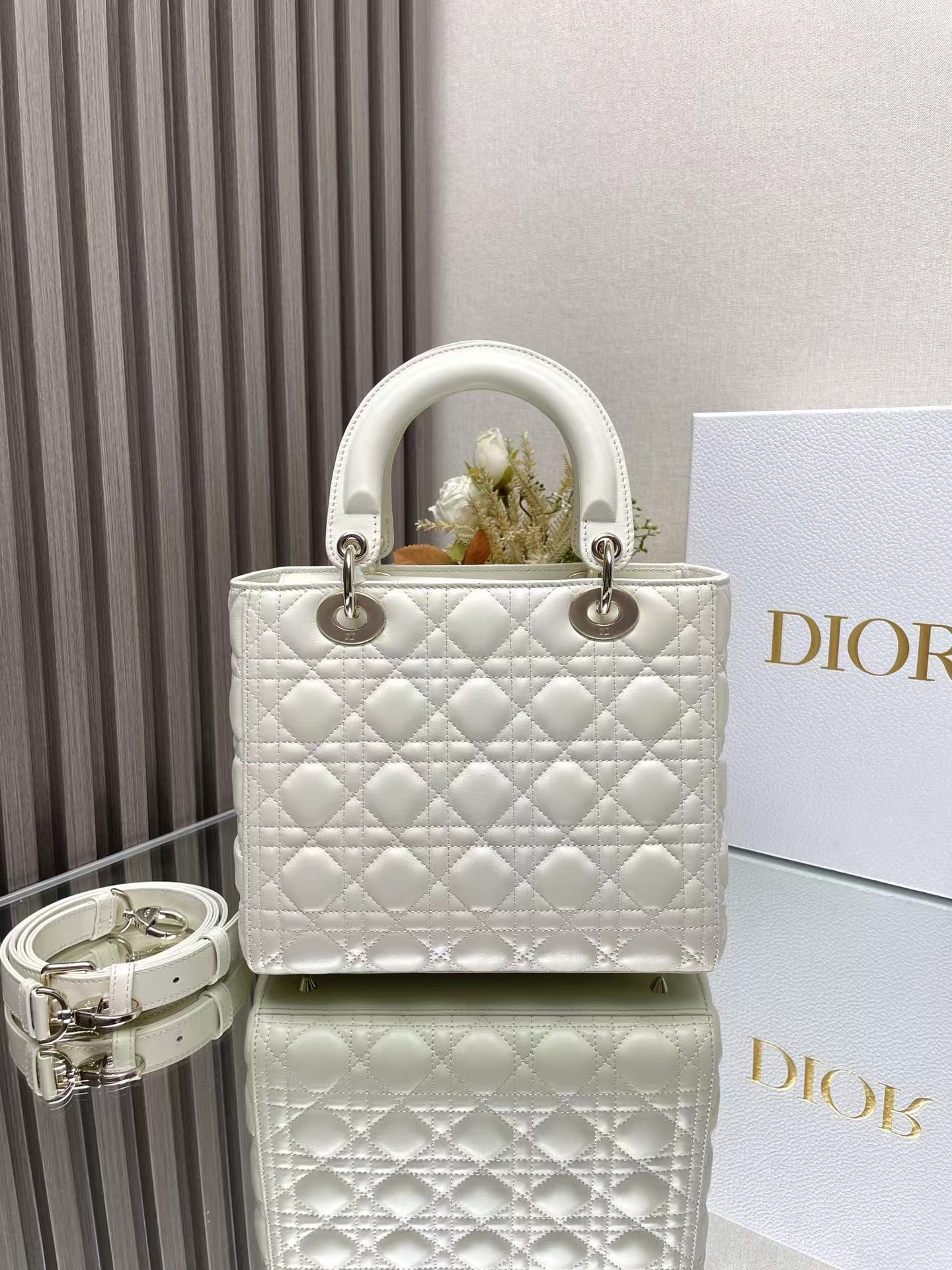 Medium Lady Dior Bag  24 x 20 x 12 cm