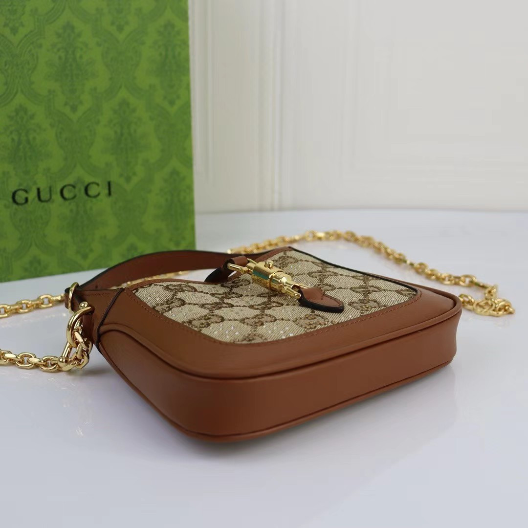 GUCCI JACKIE 1961 MINI GG SHOULDER BAG 19 x 13 x 3CM