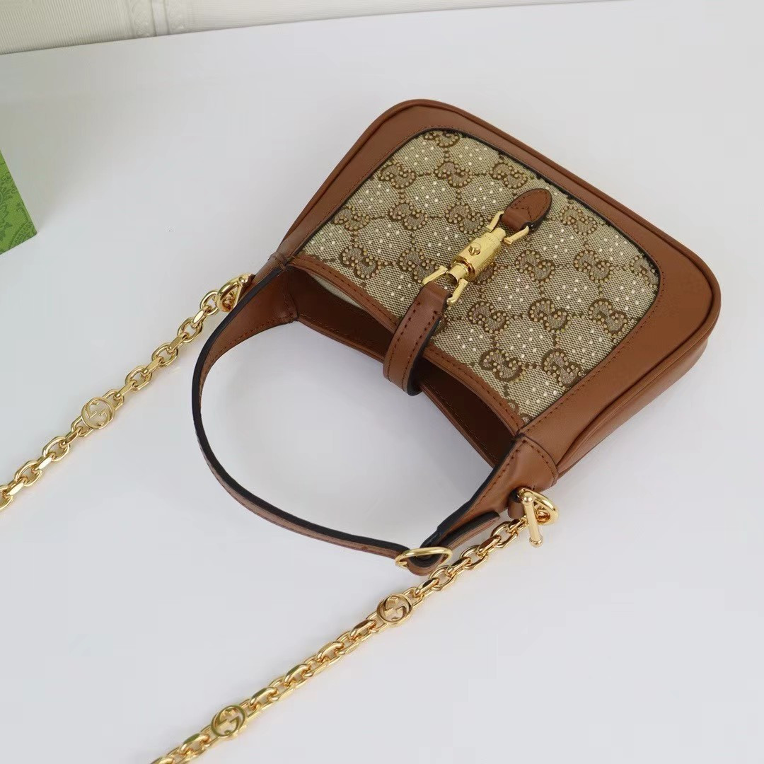 GUCCI JACKIE 1961 MINI GG SHOULDER BAG 19 x 13 x 3CM