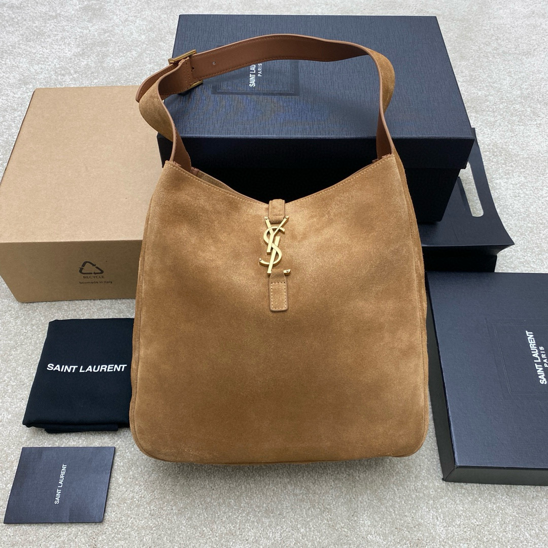 YSL LE 5 À 7 SUPPLE LARGE IN SUEDE 30 X 31 X 13 CM