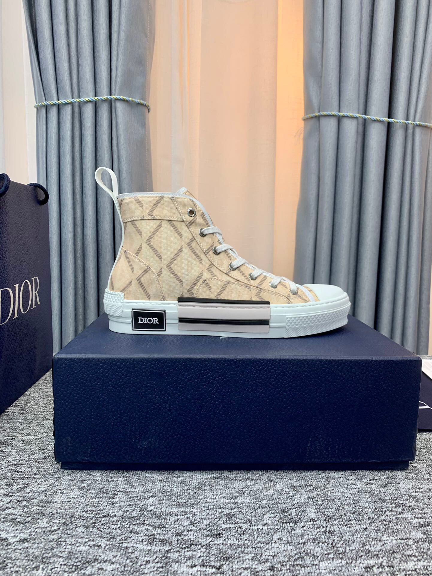 Dior B23 High Top Natural CD Diamond